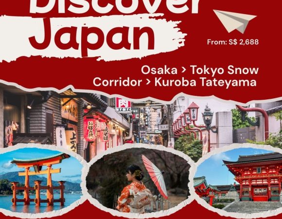 6D5N - OSAKA > TOKYO Snow Corridor - KUROBE TATEYAMA (Tour 19 or 24th May 2026)